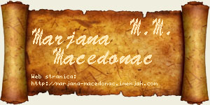 Marjana Macedonac vizit kartica
